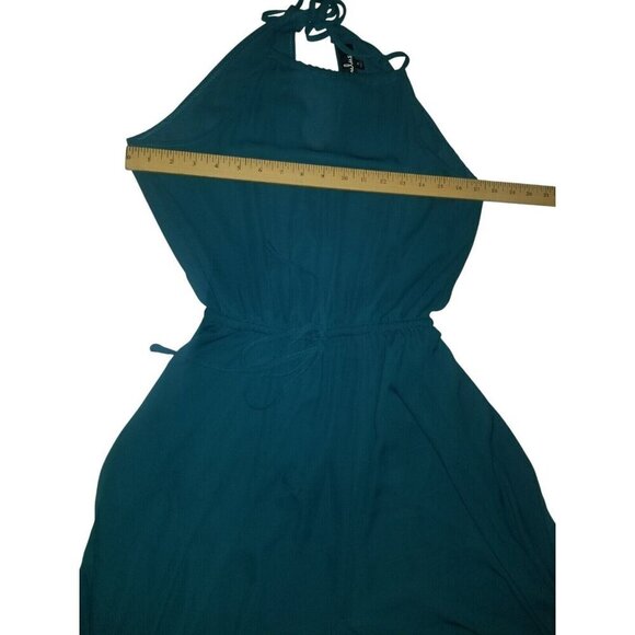 Lulus Teal Sleeveless Maxi Dress S Flowy Elegant Event Wedding‎ Prom Casual - Picture 8 of 11